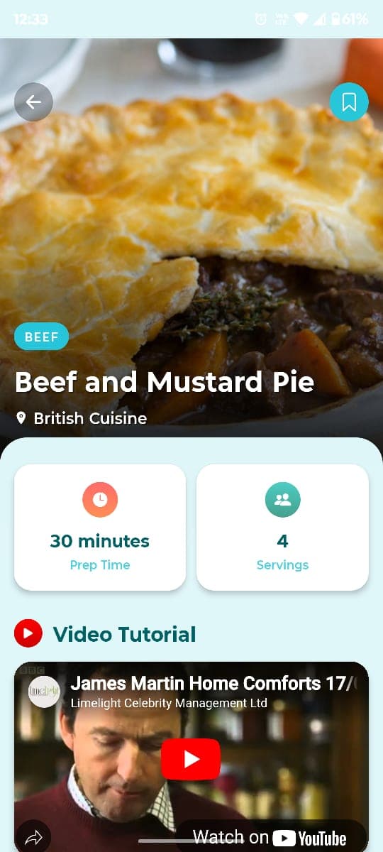 Recipe Screen